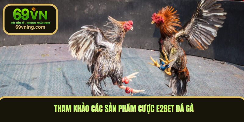 Tham khảo các sản phẩm cược E2bet đá gà 